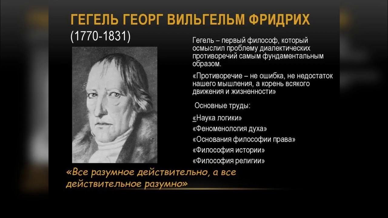 работы гегеля в хронологическом порядке