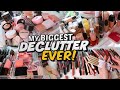 Makeup collection declutter my biggest one yet