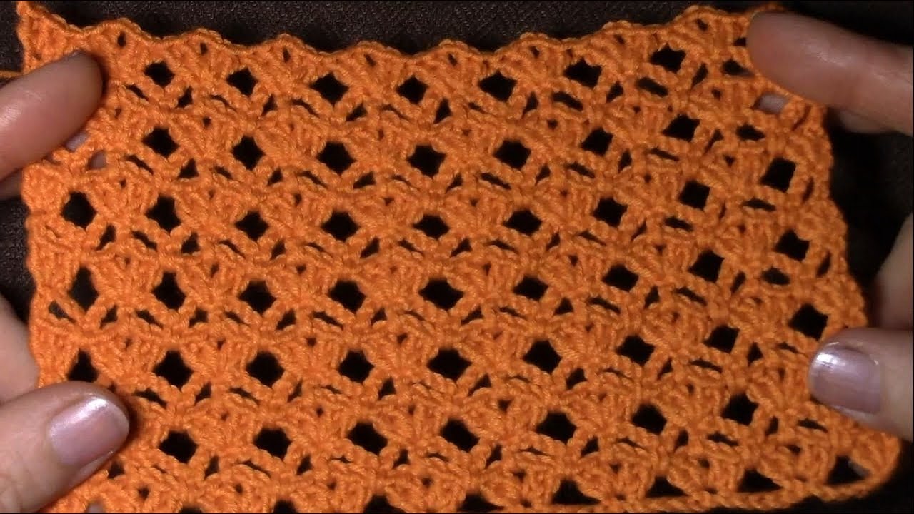 Легкий узор крючком. Вязание по схеме