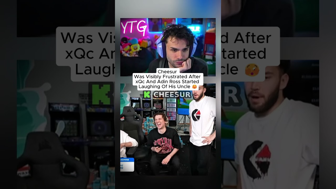 Cheesur was visibly frustrated after xQc and Adin Ross started laughing of his uncle🫣
