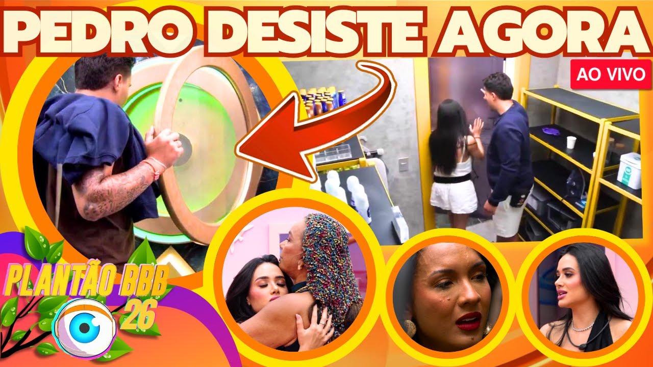 🚨BBB26: URGENTE! PEDRO DESISTE DO BBB26! BROTHER APERTOU O BOTÃO E SAIU DA CASA!