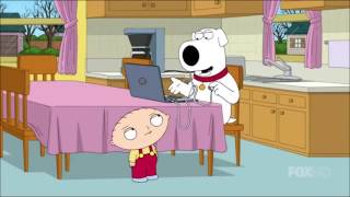 Stewie, encuentra a Brian viendo porno -  Family Guy.