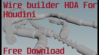 Wire builder Houdini HDA. (Free download)