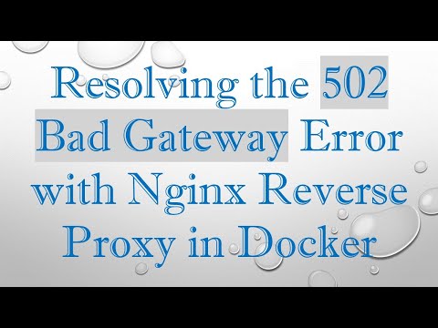 Resolving the 502 Bad Gateway Error with Nginx Reverse Proxy in Docker