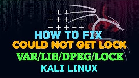 How to Fix "E: Could not get lock /var/lib/dpkg/lock" issue on Kali Linux | Unble to lock Directory