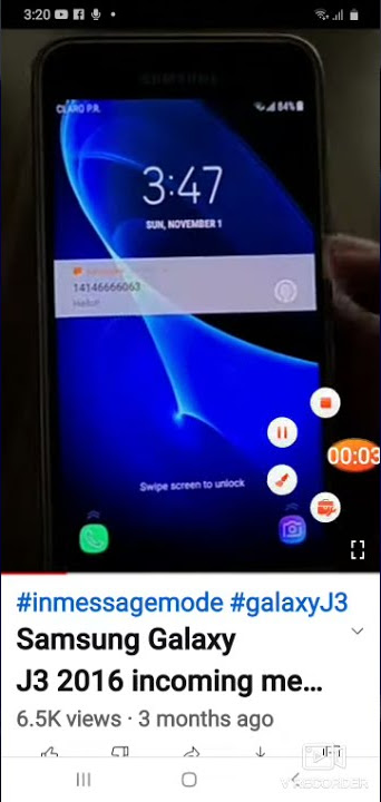 Samsung Galaxy J3 2016 incoming Message With Charming Bell Notification Sound