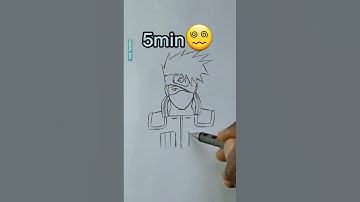 Drawing [Kakashi  for 5 second,10 sec 5min,30min 1hr ,10hr #artwork #shorts #art #viralshorts