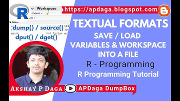 R#13 Textual Formats - (Reading & Writing) in R Programming | APDaga | DumpBox