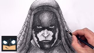 how to draw ronan marvel sketch art lesson step by step