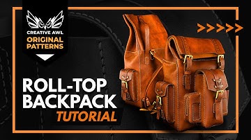 How to make leather roll top Backpack with PDF PATTERN