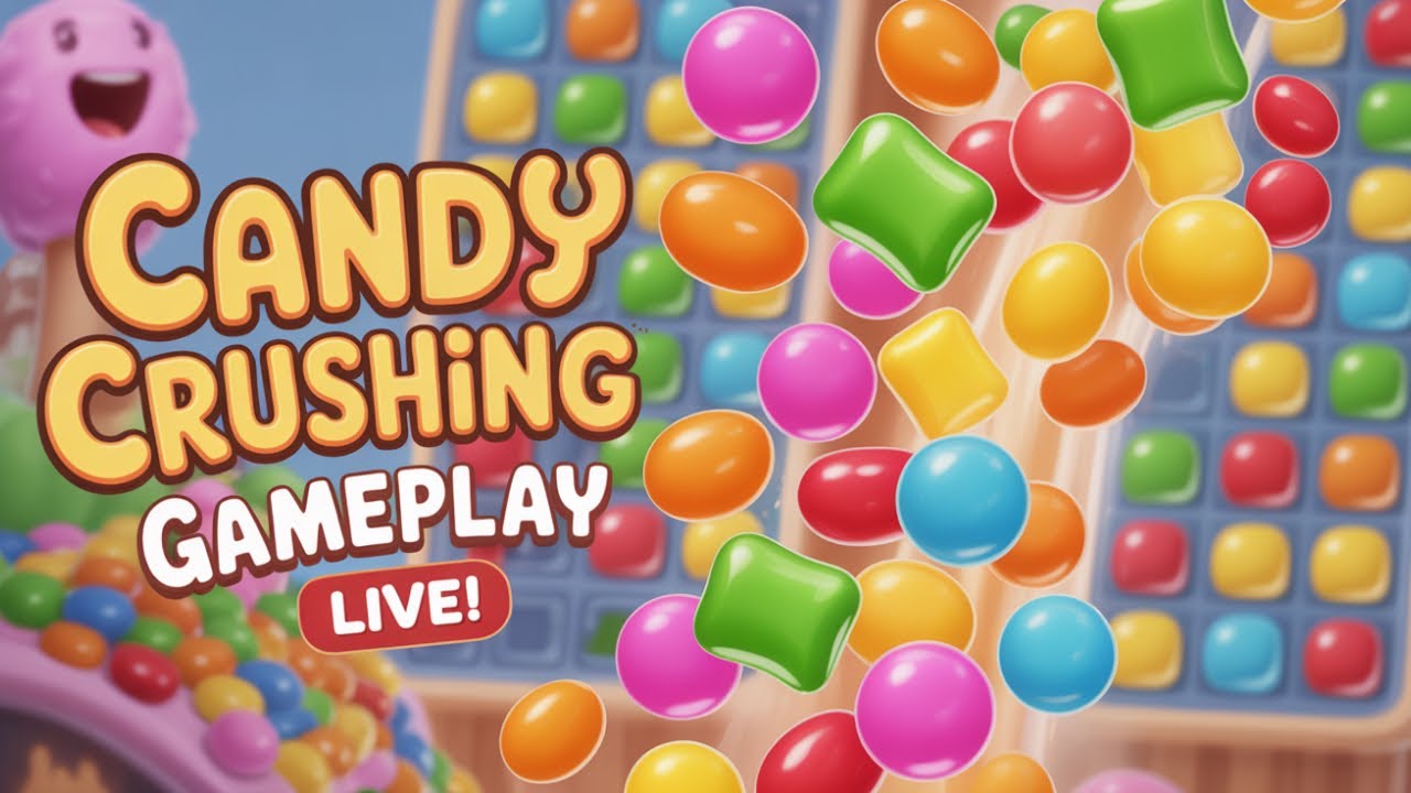 Playing Candy Crush Live 