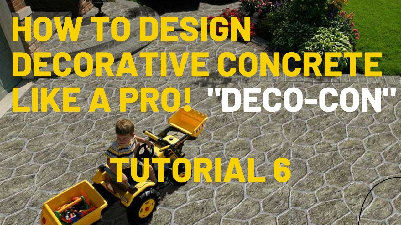 Decorative Concrete Design Training Tutorial 6 adding plants and shadows