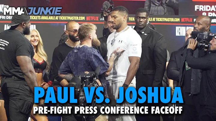 Jake Paul TAUNTS Anthony Joshua in pre-fight press conference faceoff