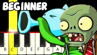 5 Famous Songs from Plants vs. Zombies - Slow and Easy Piano Tutorial - Beginner