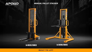 Apollo Forklift Manual Stackers Straddle/Fixed Legs Adjustable Forks 1100/2200lbs Cap. 63" Lifting