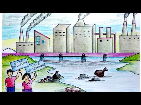 Ecological Drawing on the Theme of Environmental Pollution Stock Image   Image of generation concept 235950763