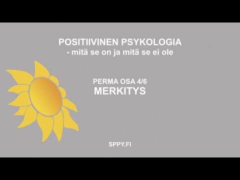 POSITIIVINEN PSYKOLOGIA -mitä se on ja mitä se ei ole.OSA 4/6 MERKITYS