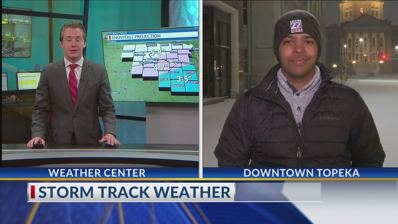 Overnight snow in Topeka leads to Icy roads - YouTube