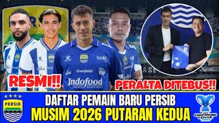 list Of New Persib Players For 2026  Persib Redeemes Peralta  Todays Persib News 