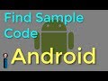 Find Sample Code - Getting Started with Android Development