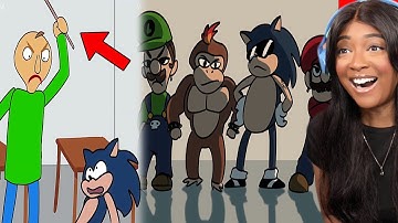 Sonic VS Baldi is TOO FUNNY!!