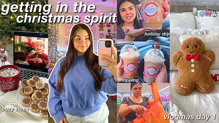 GETTING IN THE CHRISTMAS SPIRIT🎄vlogmas day 1, baking, christmas decor, shopping & cozy vlog!