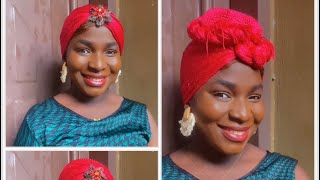 QUICK AND EASY TURBAN HEADWRAP TUTORIAL. #headwrap #fyp #tutorial #viral #fashion #turban #scarf