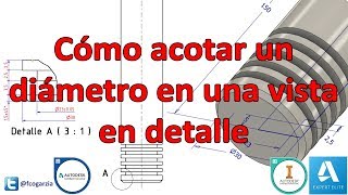 Diámetro en vista de detalle | Autodesk Inventor screenshot 2