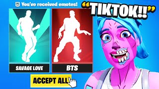 Trolling My Girlfriend With UNRELEASED TIKTOK Emotes! (Into The Thick Of It, Savage Love, BTS)