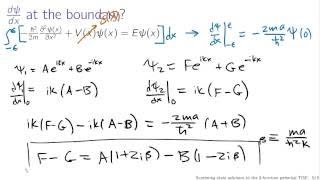 Scattering state solutions to the delta function potential TISE