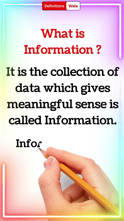 What is Information | Easy Definition of Information | Information Definition | Information