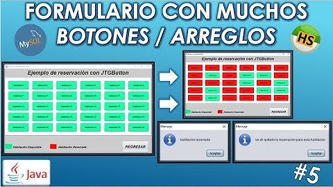 Reservación de Habitaciones/Arreglos/Muchos botones en un formulario/ JAVA/(Video 5-6)