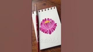 🌺✨🎨🫶🌼💯Beautiful SUPER EASY Pink flower painting using acrylic paints🎨💖🌺✨🎊🌸🫶💯🎊 #shorts