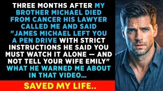 Three Months After My Brother Passed Away, His LAWYER Called Me James, Michael Left You A Pen Drive