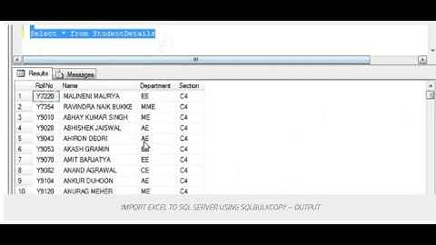 SqlBulkCopy in ASP.NET