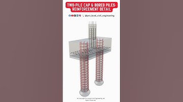 TWO-PILE CAP & BORED PILES-REINFORCEMENT DETAIL