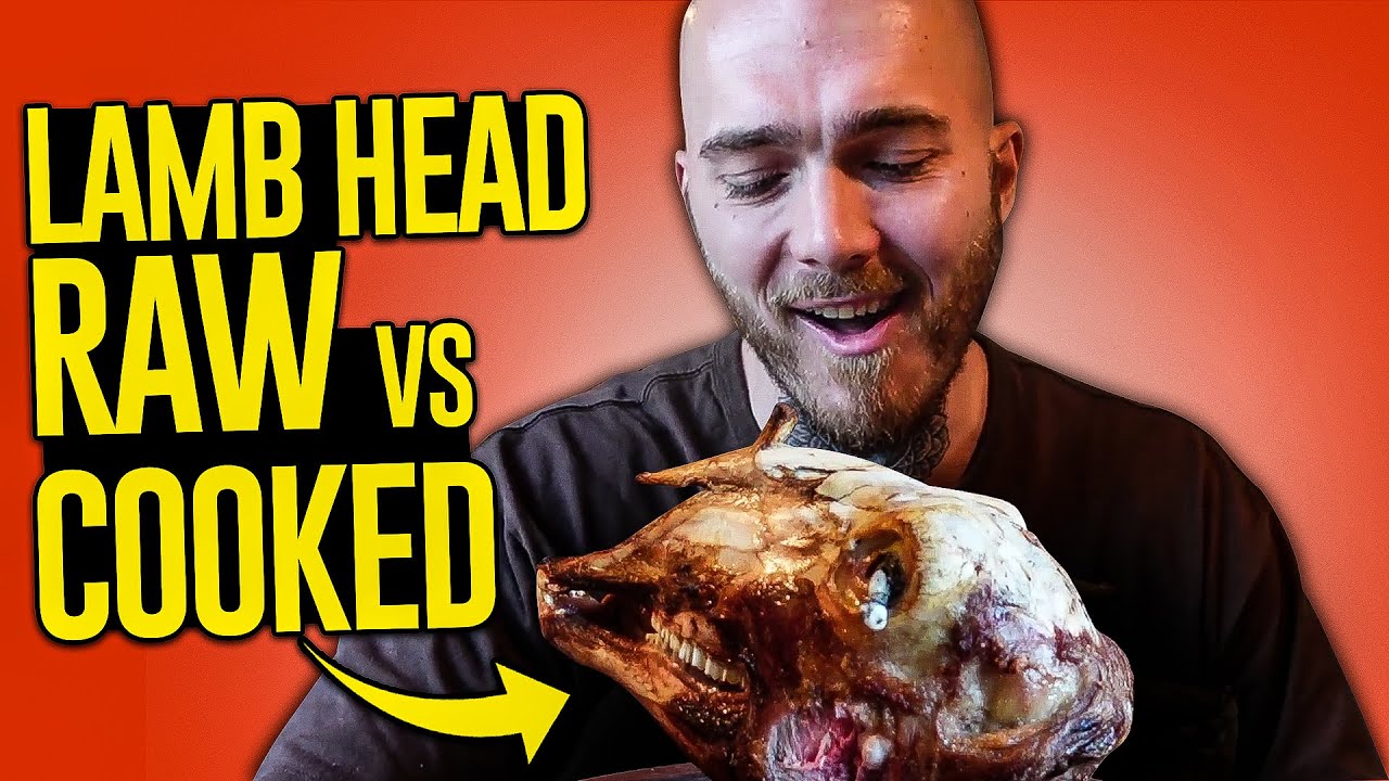Raw vs. Cooked Lamb Head Watch Me Take Apart the Entire Head Stepby