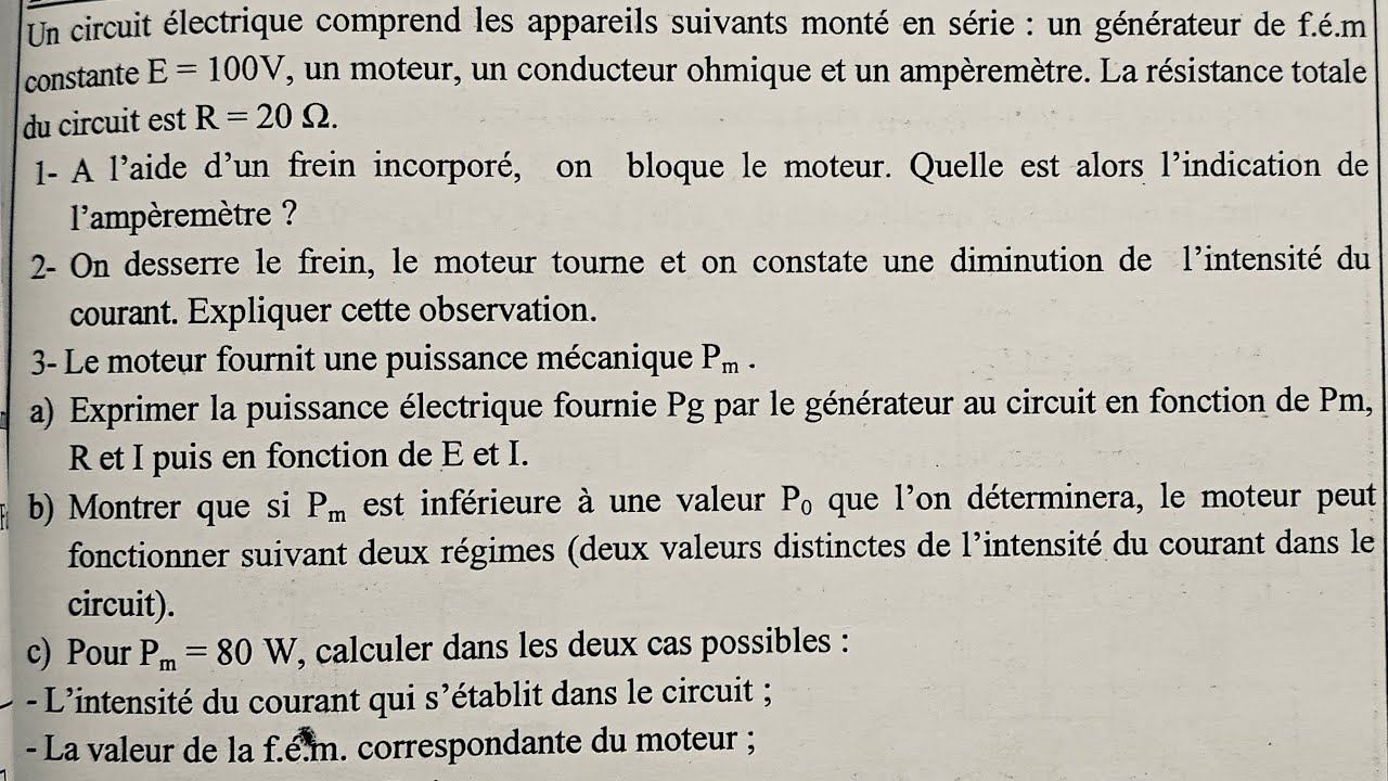Énergie électrique 1èreS ( exercice corrigé): Comment faire le bilan énergétique ? 