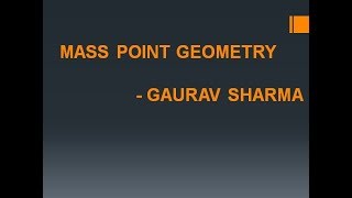 Mass Point Geometry