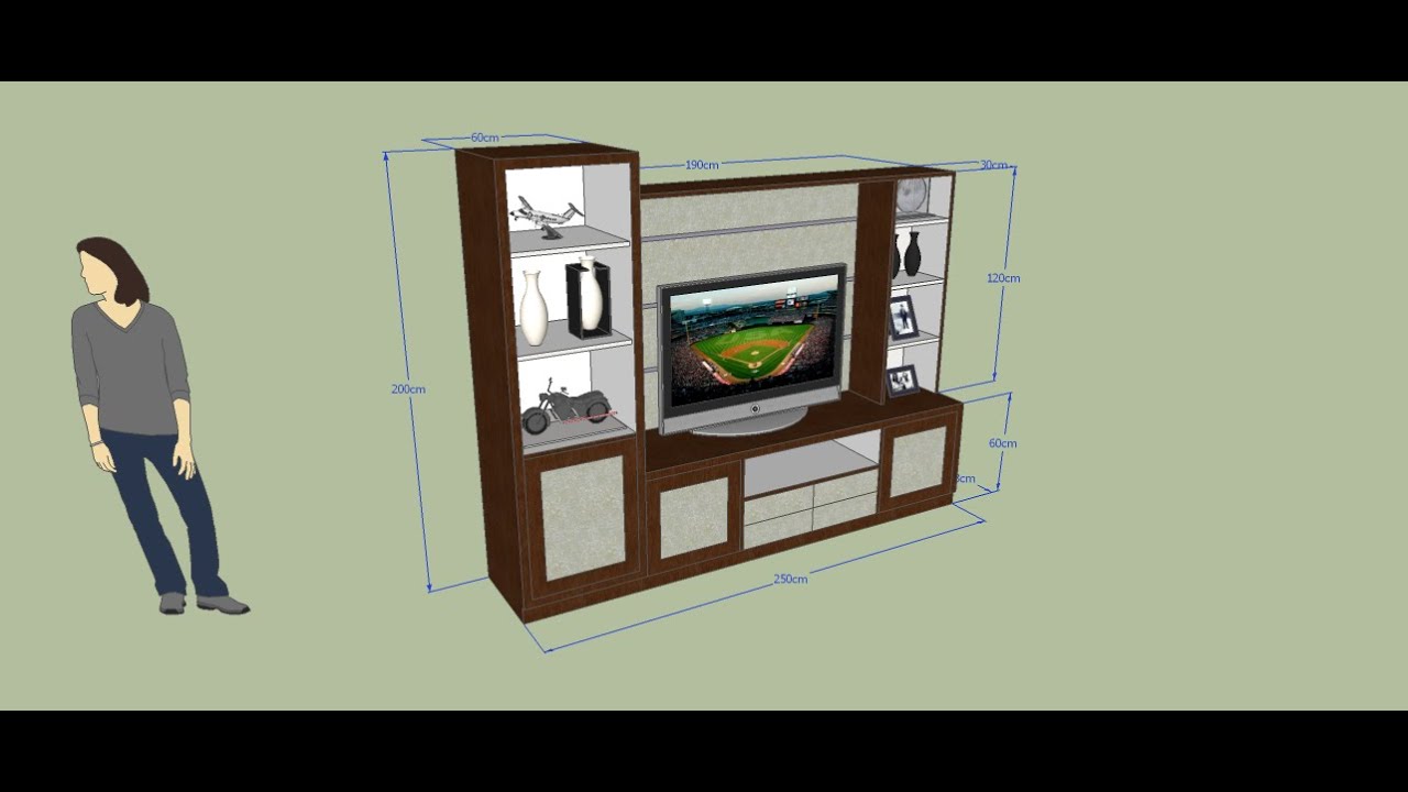 Sketchup tutorial Membuat Rak  TV YouTube