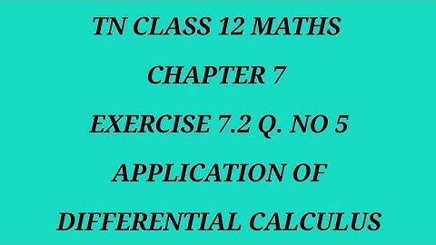 TN 12th maths chapter 7 exercise 7.2 question number 5