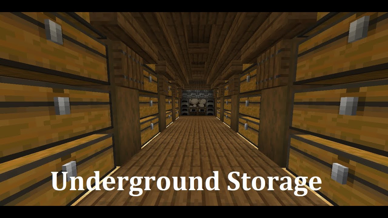 Minecraft How to build an Underground Storage Room Tutorial 