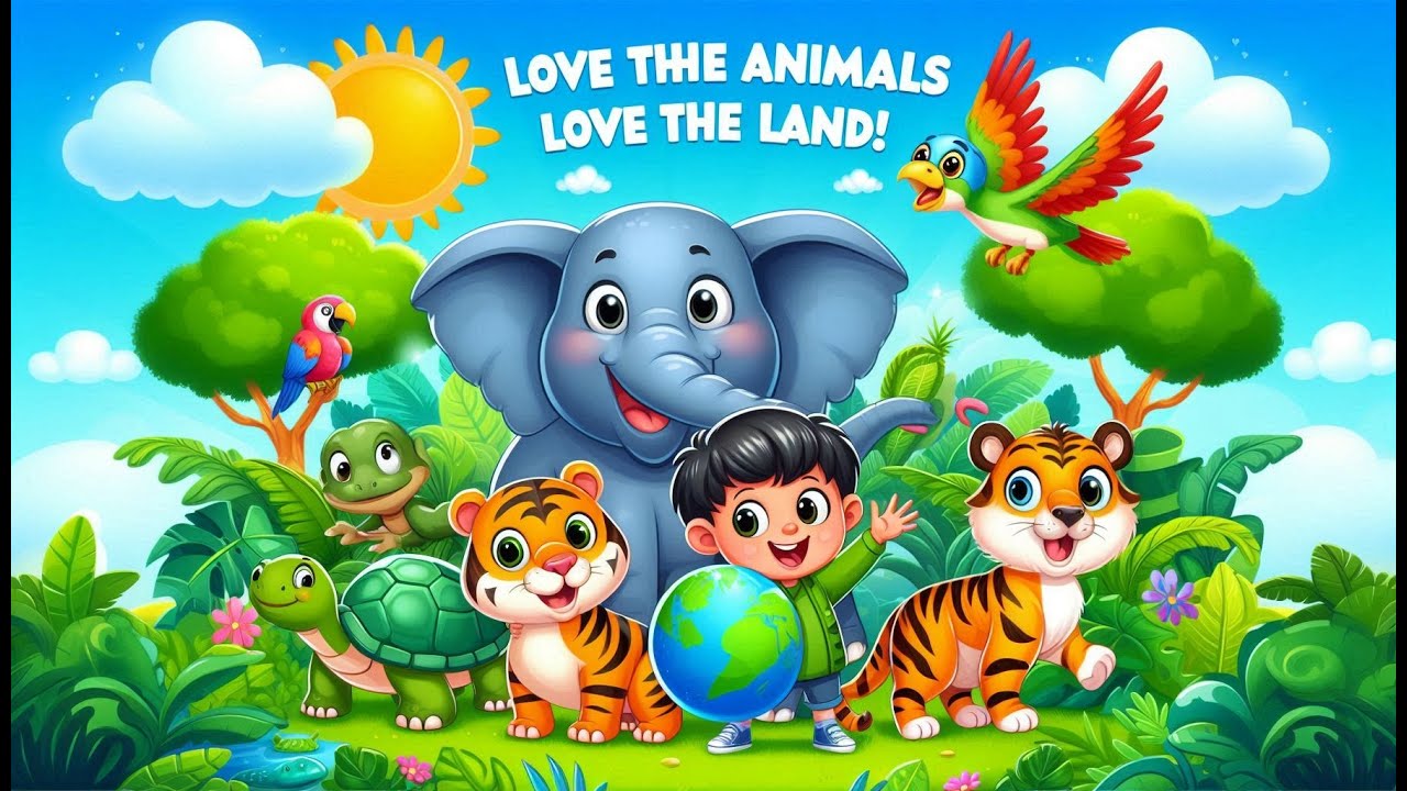 Love the Animals, Love the Land | Wildlife Conservation Song for Kids 🌿🐾