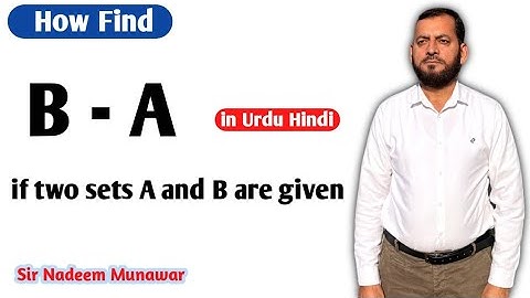 B-A |  How find difference between two Sets in Maths | Difference of two Sets |