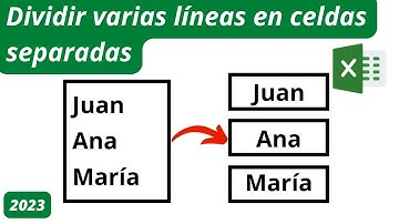 Excel: Cómo dividir varias líneas en celdas separadas - 2023