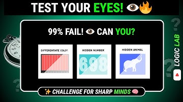 99% FAIL This EYE TEST! 👁️ Can You Spot The Hidden Number & Animal🔥 #viral #trending #eyetest #quiz