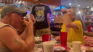 Eating Raw Oysters at Awful Arthur's Oyster Bar in the Outer Banks, NC!