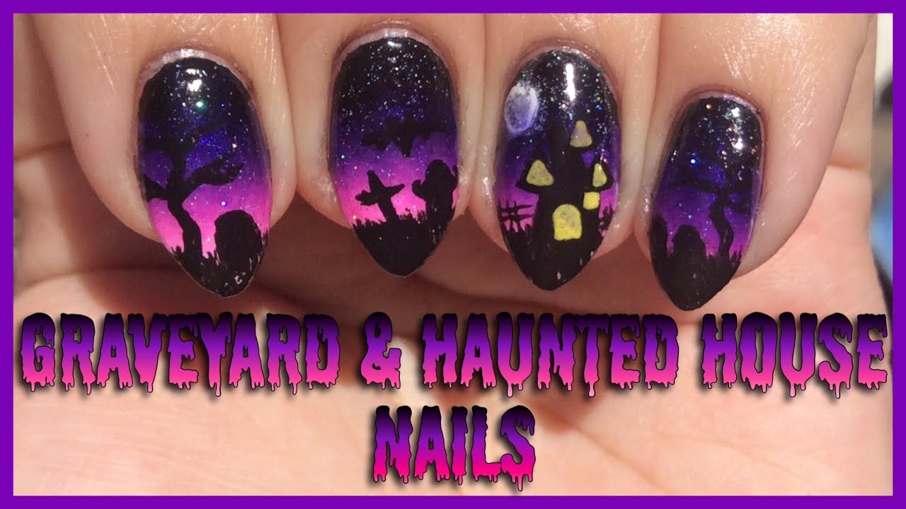 8. Haunted House Nail Art Ideas - wide 1