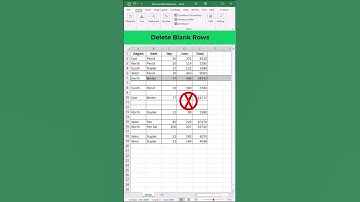 How to Delete Blank Rows Quickly in excel #shorts
