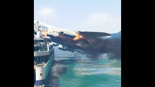 Huge Plane Crashed Into Yatch #shorts